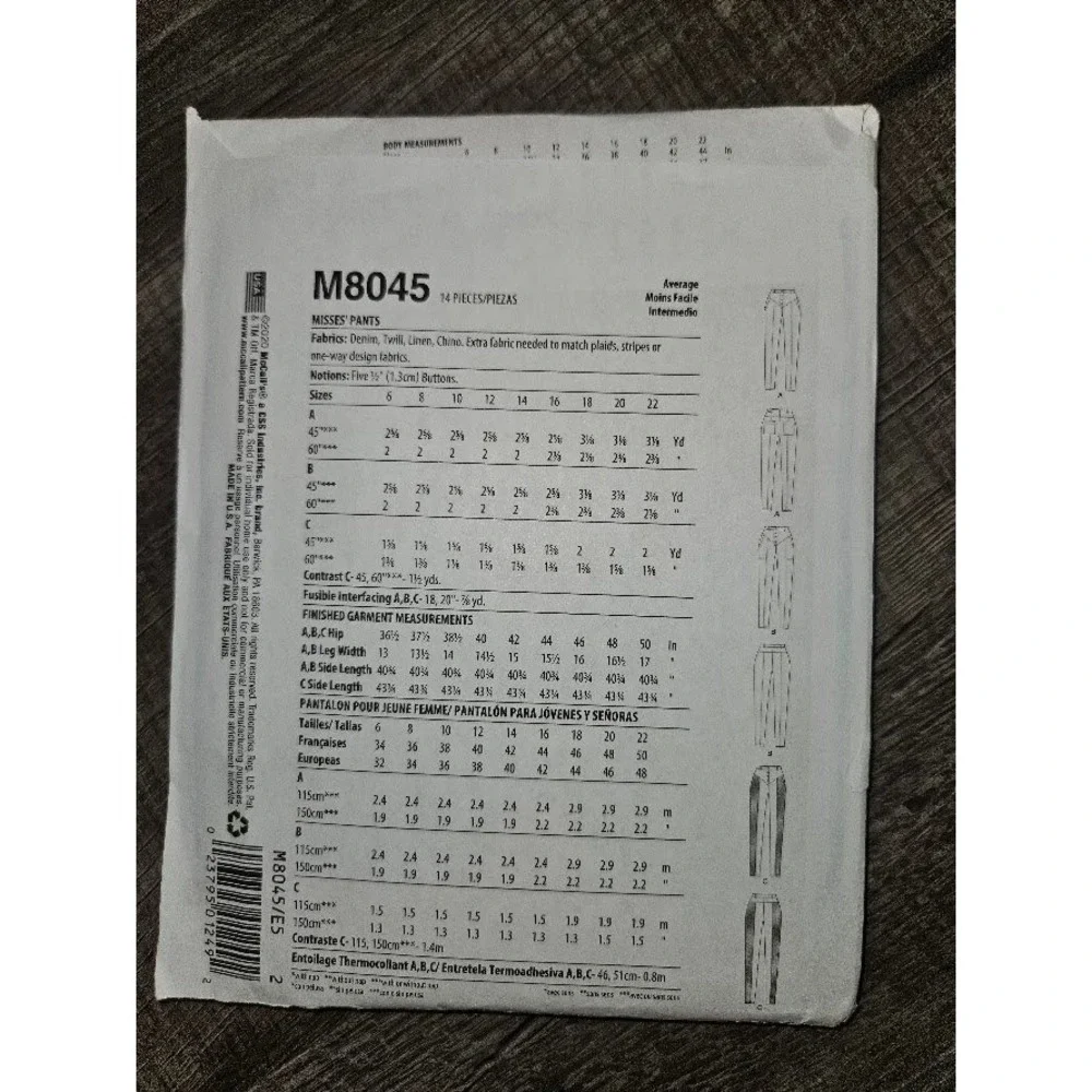 McCalls mccall m8045